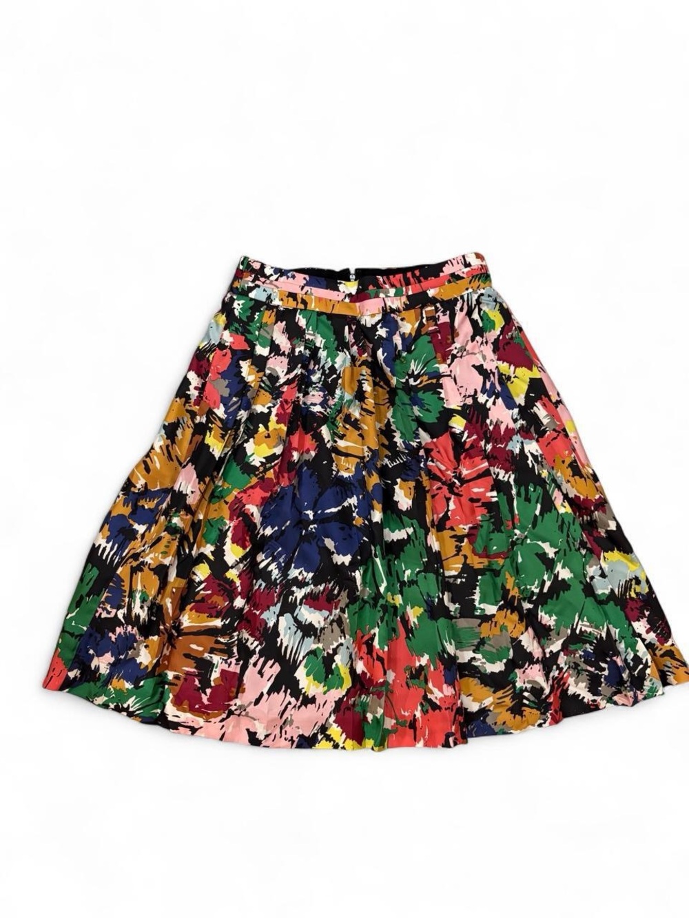 J. Crew Multicolor Floral Abstract Circle Skirt
